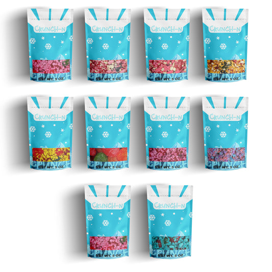 Crunch-N 5 oz Sweet Flavored Gusher Crunchers Sampler Packs - Multiple Flavors Available