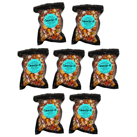 Crunch-N Spicy Rainbow Crunch Candy Snack Sampler Kit 7 Pack Freeze Dried Spicy Challenge