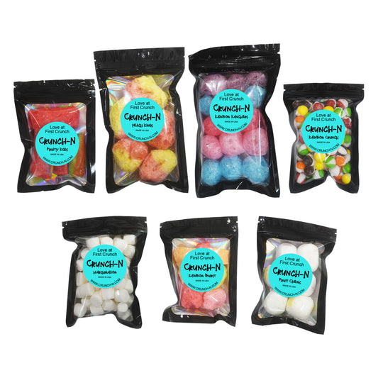 Crunch-N 7PCS Freeze Dried Candy Sample Pouch