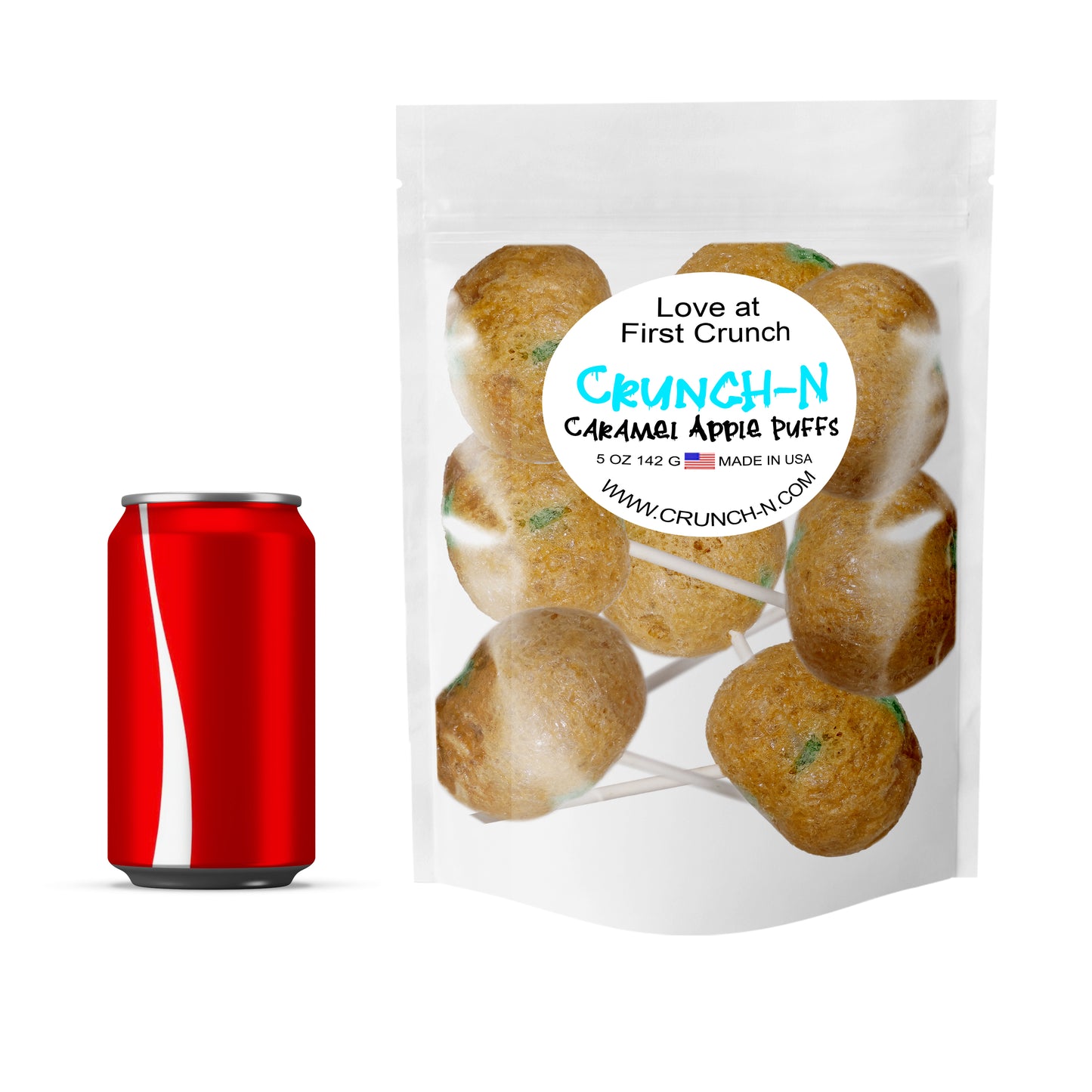 Crunch-N 8 Pcs Freeze Dried Caramel Apple Puffs