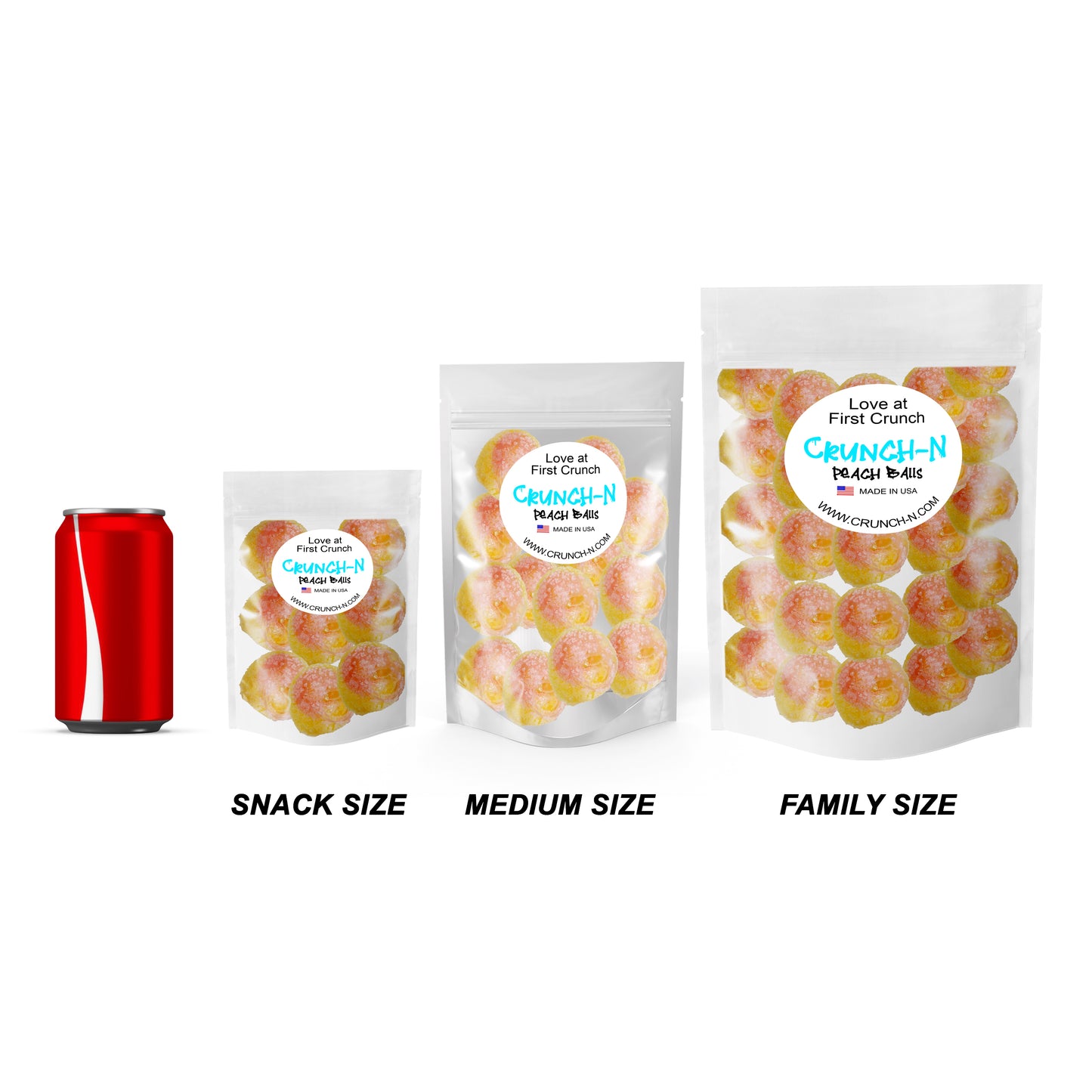 Crunch-N Peach Balls Freeze Dried Candy