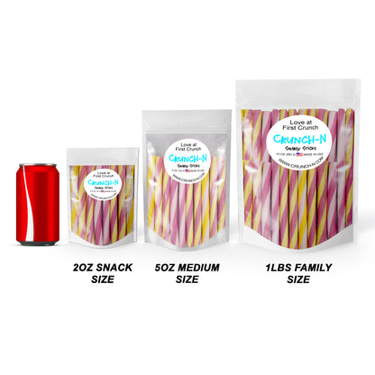 Crunch-N Freeze Dried Swirly Sticks Sweet Candy Treats