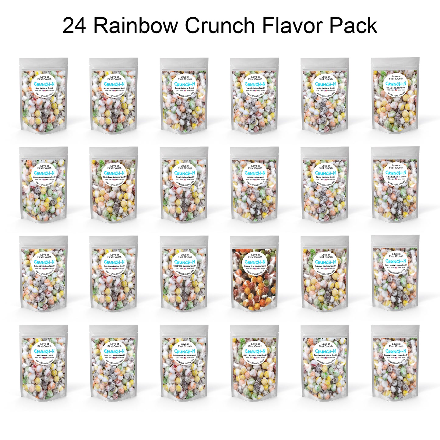 Crunch-N Rainbow Crunch Freeze Dried Sweet Candies - 24 Flavors