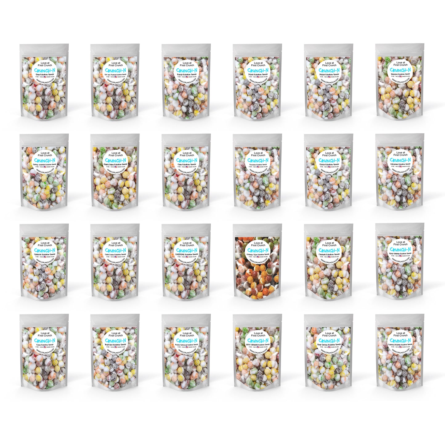 Crunch-N Rainbow Crunch Freeze Dried Sweet Candies - 24 Flavors